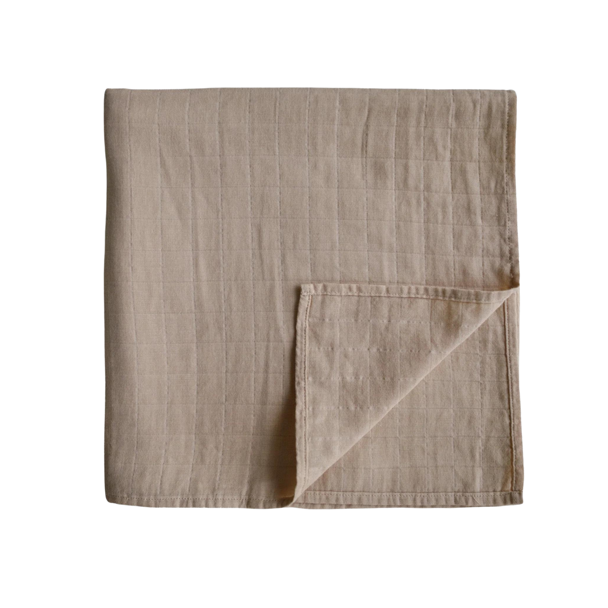 Mushie Organic Cotton Muslin Swaddle Blanket