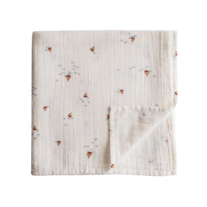 Mushie Organic Cotton Muslin Swaddle Blanket