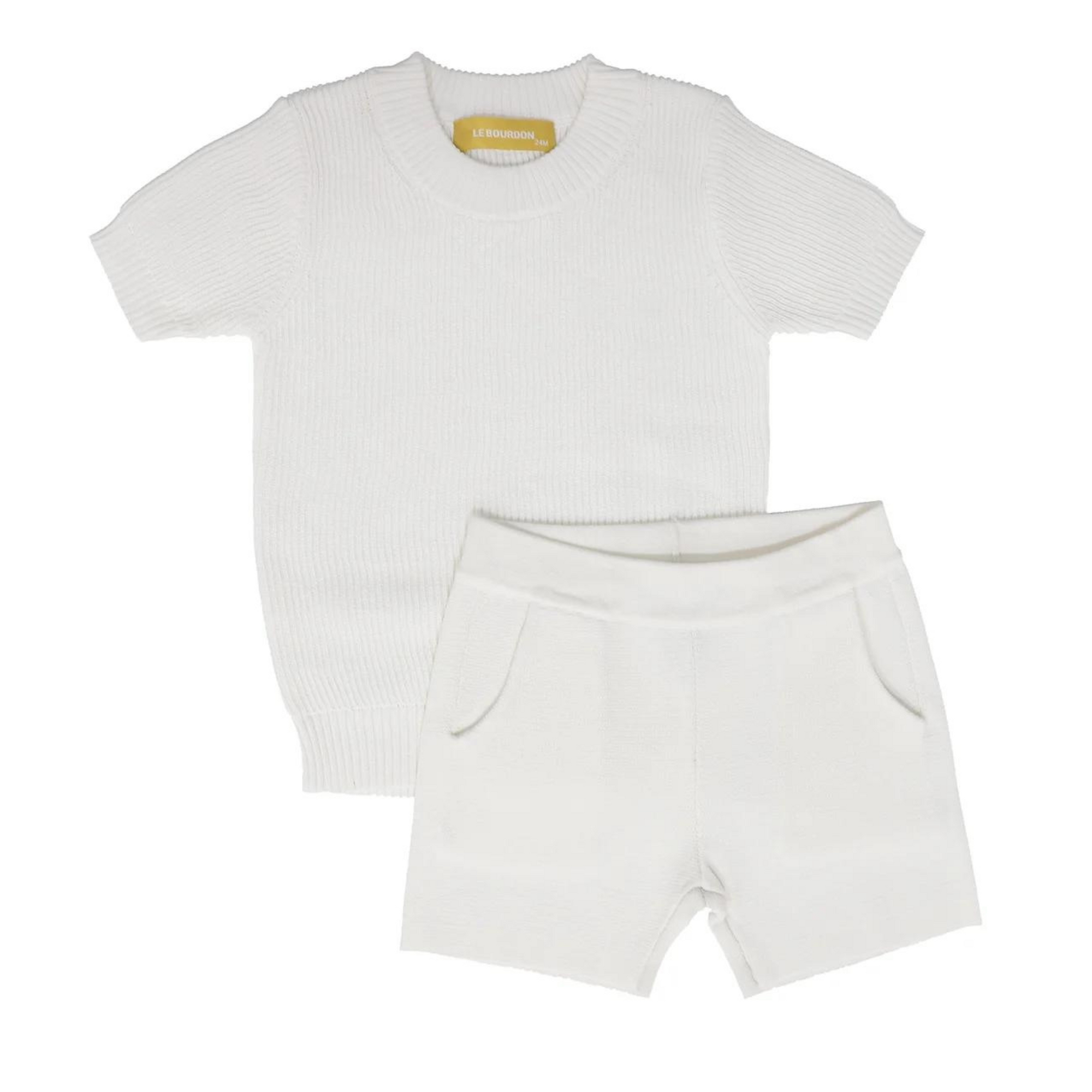 LE BOURDON WHITE OMBRE KNIT SET