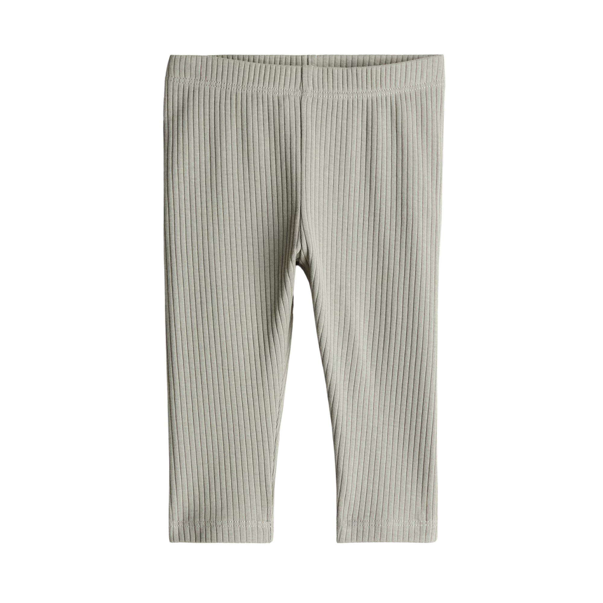 Ribbed Baby Leggings - Khaki Green