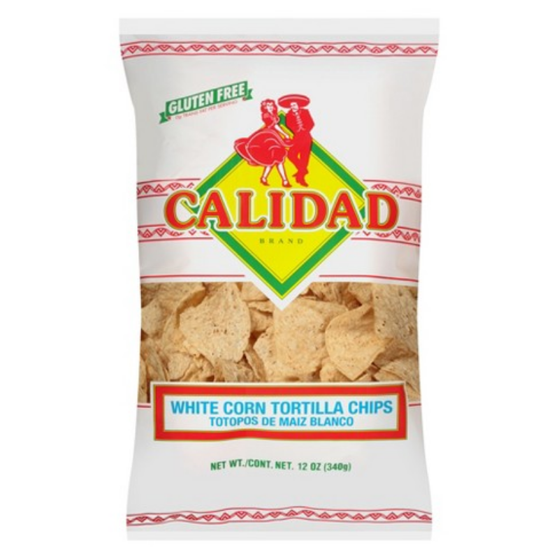 Calidad White Corn Tortilla Chips 12 oz