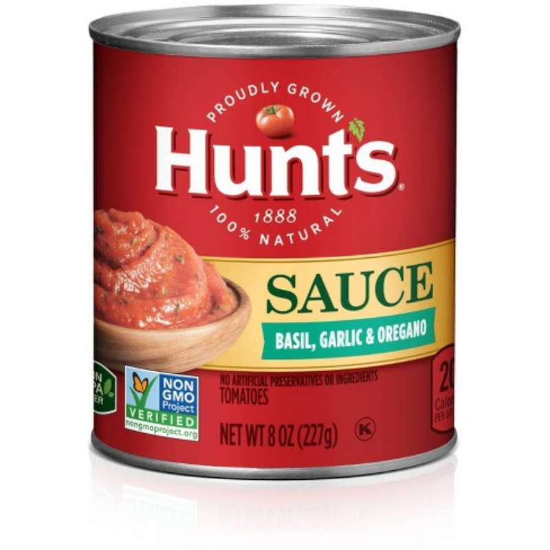 Hunt's Tomato Sauce Basil, Garlic & Oregano 8 oz