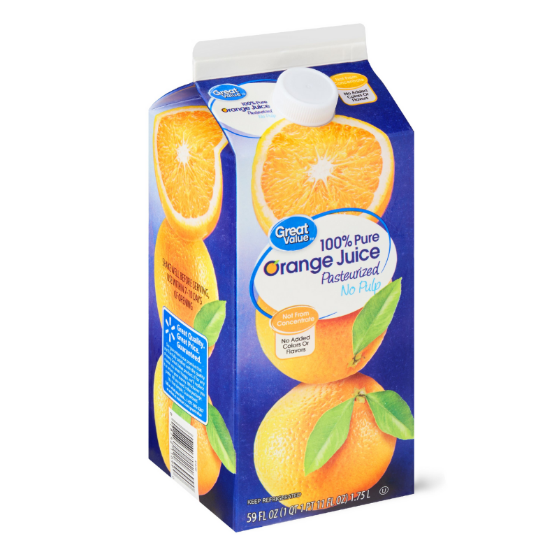 Great Value Orange Juice No Pulp - 52floz