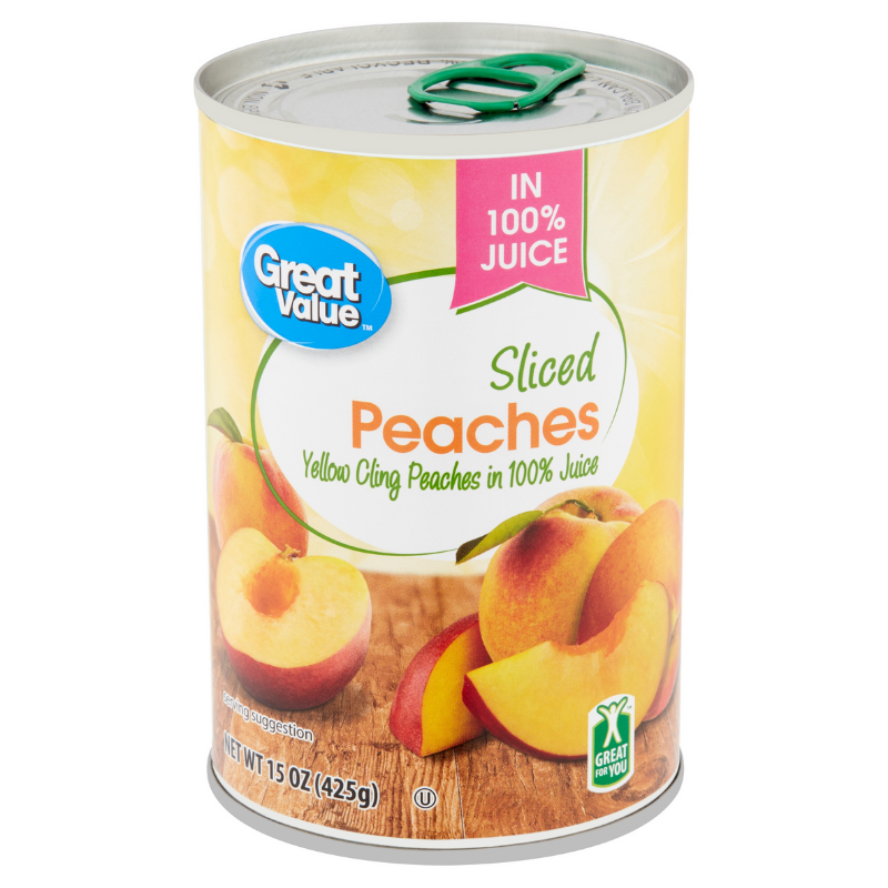 Great Value Sliced Peaches in Juice - 15oz