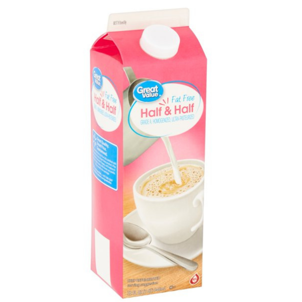 Great Value Fat Free Half & Half - 32floz