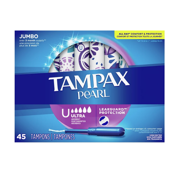 Tampax Pearl Tampons - 45ct