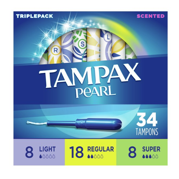 Tampax Pearl Tampons Triple Pack - 34ct