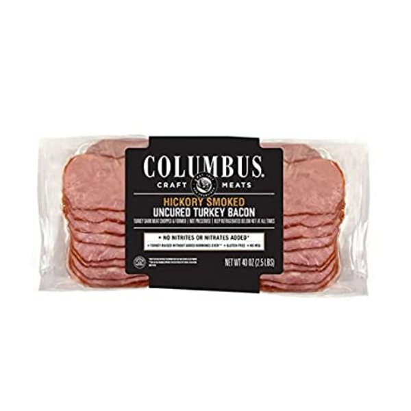 Columbus Hickory Smoked Uncured Turkey Bacon 10oz