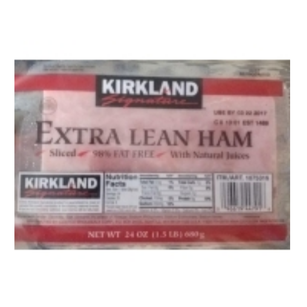 Kirkland Uncured Extra Lean Ham 24oz