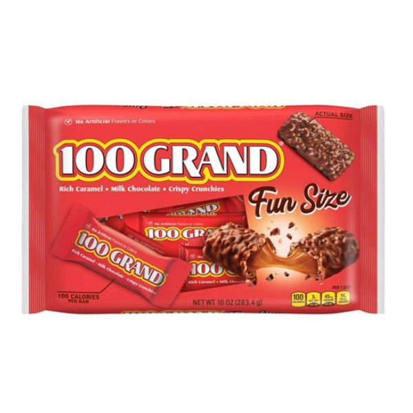 100 Grand Fun Size Candy Bars 10oz