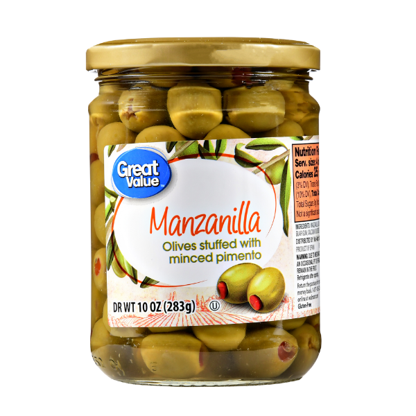 Great Value Manzanilla Olives Stuffed w/ Pimentos