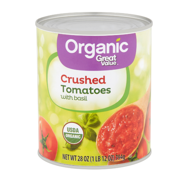 Great Value Organic Crushed Tomatoes - 28oz