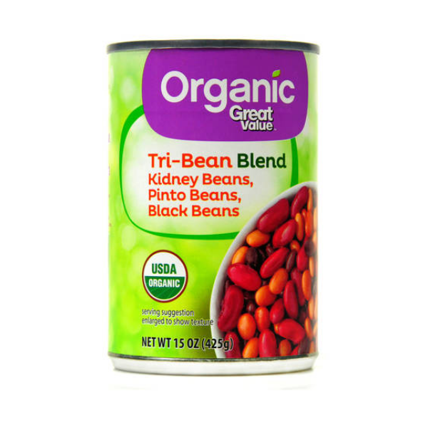 Great Value Tri-color Beans Organic - 15oz