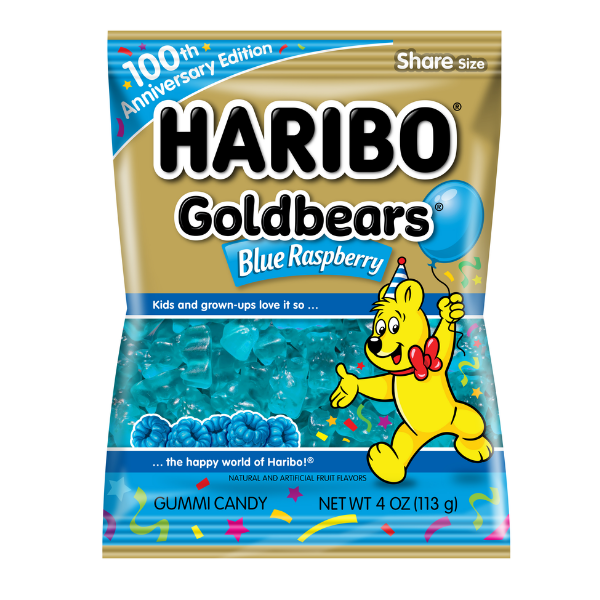 Haribo Gold Bears Blue Raspberry - 4oz