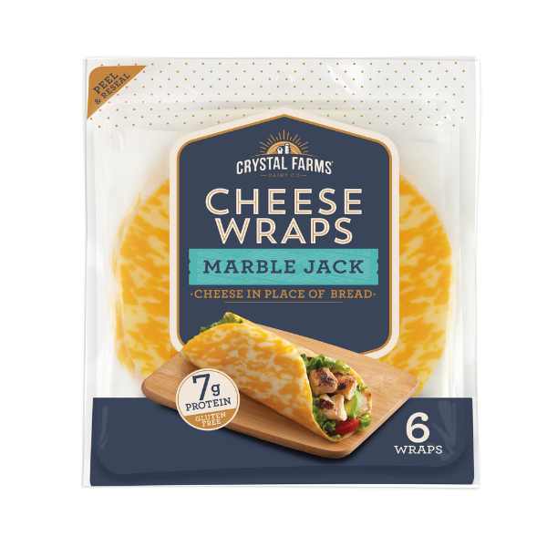 Crystal Farms Marble Jack Cheese Wraps 6pk