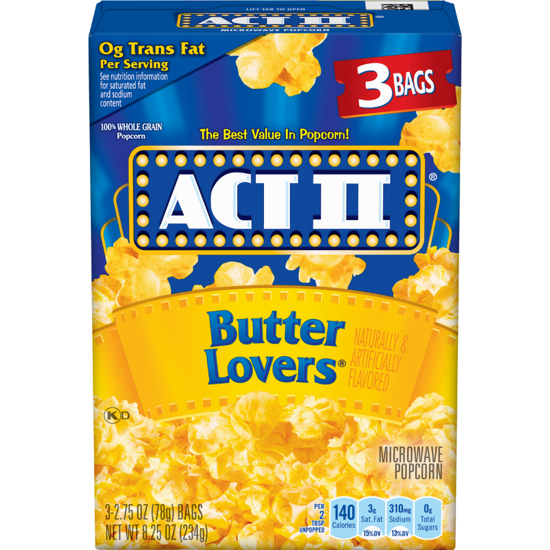 Act II Butter Lovers Popcorn - 3 Bags