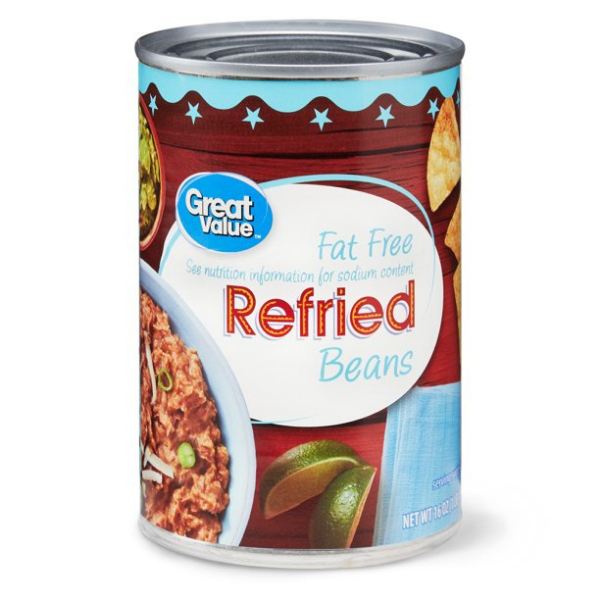 Great Value Fat Free Refried Beans - 16oz