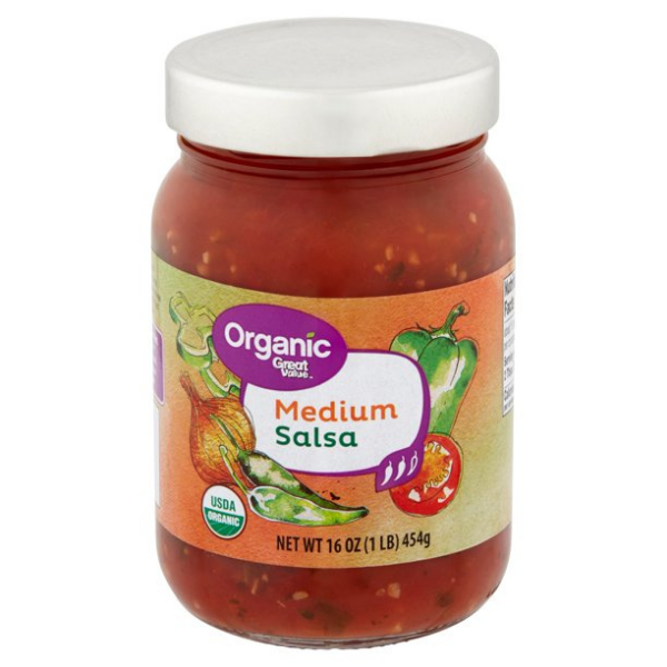 Great Value Medium Salsa Organic - 16oz