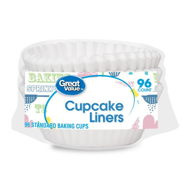 Great Value Cupcake Liners White - 96ct