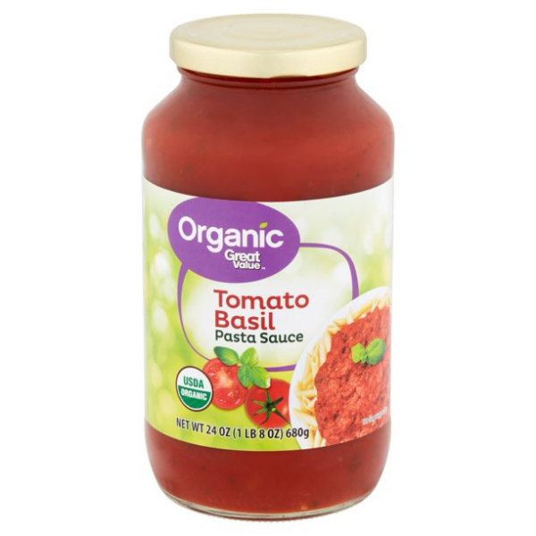 Great Value Organic Tomato Basil Pasta Sauce - 24oz