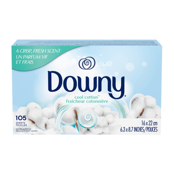 Downy Dryer Sheets Cool Cotton 105ct