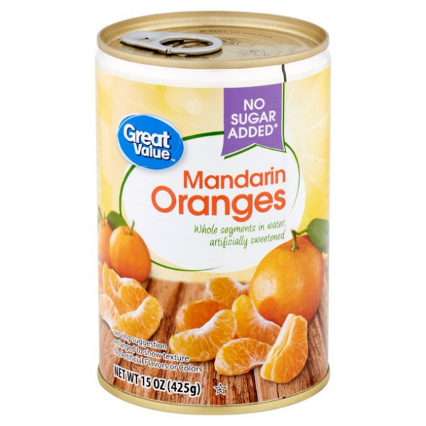 Great Value Mandarin Oranges No Sugar Added - 15oz