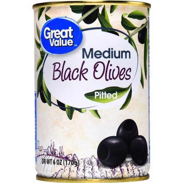 Great Value Medium Black Olives - 6oz